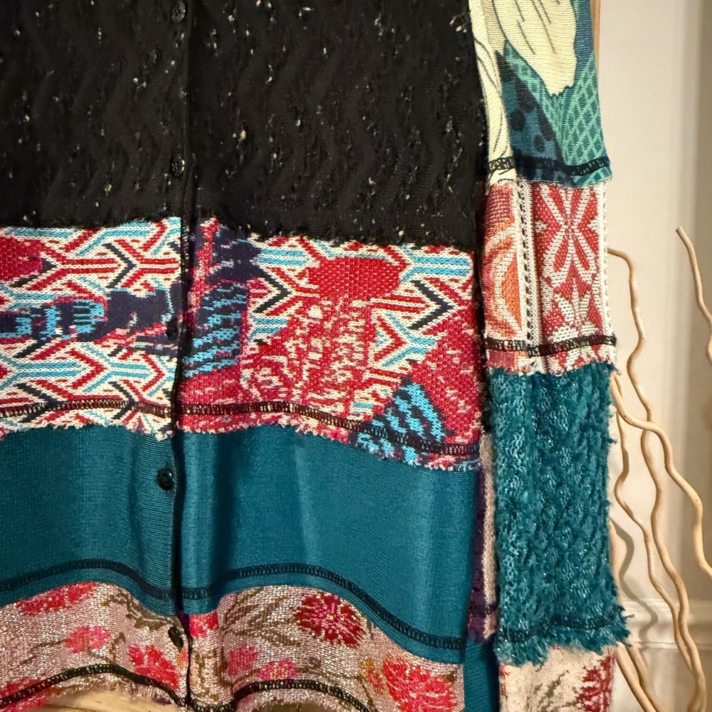 Chic Bohemian Patchwork Cardigan - image 5